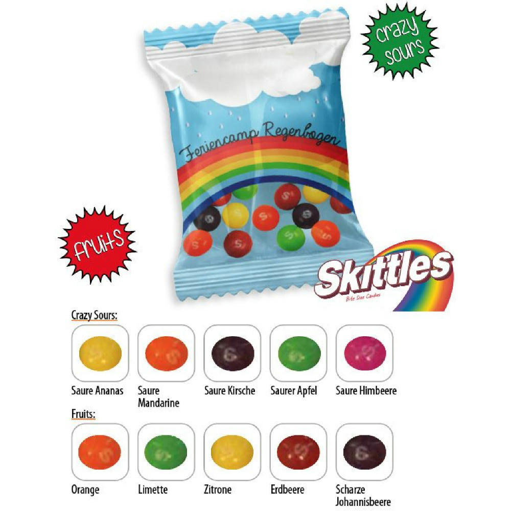 Skittles Werbetüte,   10 g, Inhalt: Skittles Fruits, vegan