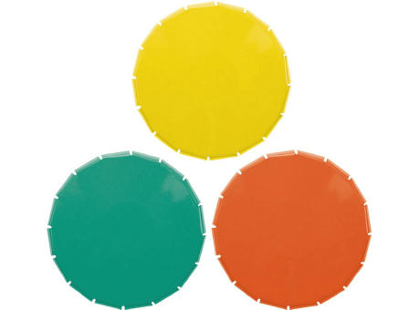 Klick-Dose-45 Duo Colour, orange / weiß 12 g, Inhalt: Pfefferminz-Pastillen; Stevia