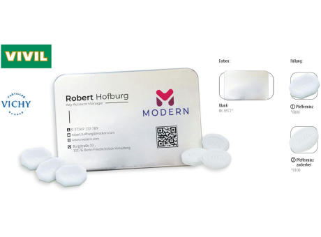 Visitbox, blank 27 g, Inhalt: VIVIL Extra Strong, zuckerfrei (Dose)
