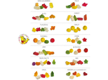 HARIBO Standardformen Werbetüte,   10 g, Inhalt: HARIBO LKWs