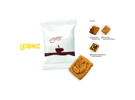Leibniz Kekse Knusper Snack & Kunterbunt Flowpack, 1 Stück, Inhalt: Leibniz Knusper Snack mit karamellisierten Erdnüssen