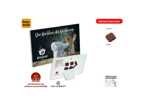 Countdown-Eventkalender Tischkalender, 24 Stück, Inhalt: Callebaut Vollmilch Schokolade Kalender