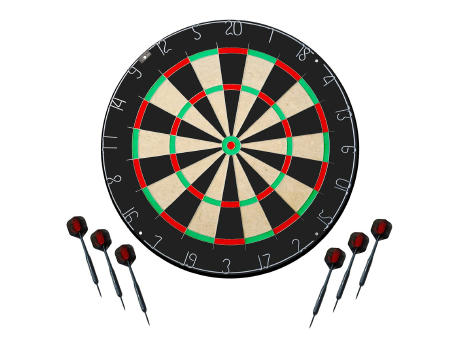 Dart Labor Dartboard BullOut Tournament mit 2 Sets Darts | inkl. 4c Druck