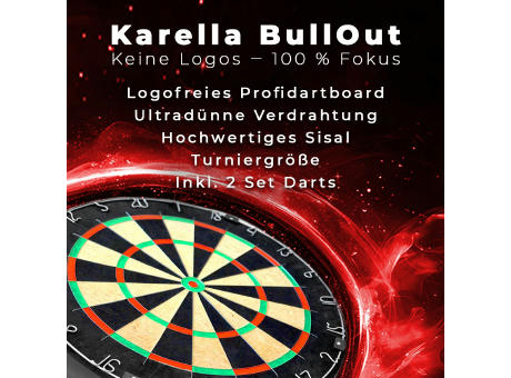 Dart Labor Dartboard BullOut Tournament mit 2 Sets Darts | inkl. 4c Druck