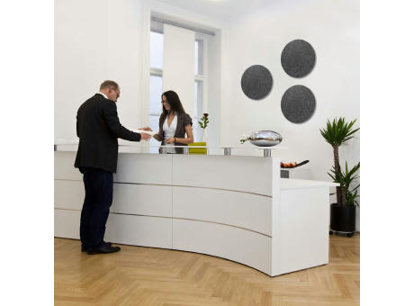 Schallabsorber rund ø 45 x 3 cm anthrazit | Made in Germany