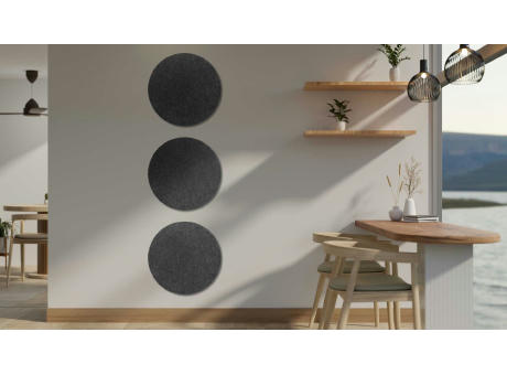 Schallabsorber rund ø 45 x 3 cm anthrazit | Made in Germany