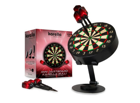Allflash Dart Labor Mini Tisch Dartboard "BULLI" | inkl. 4c Druck