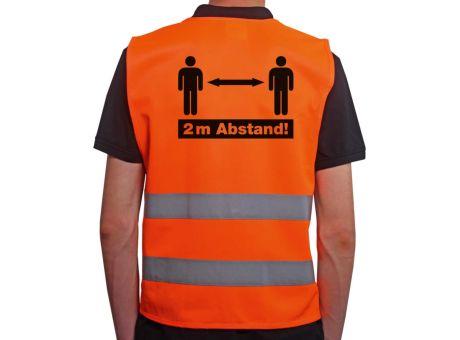 Warnweste 2 Meter Abstand - Mit eigenem Logo vorne