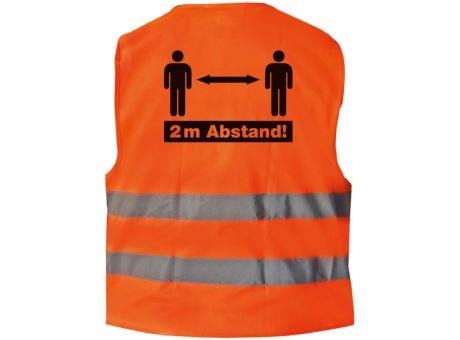 Warnweste 2 Meter Abstand - Mit eigenem Logo vorne