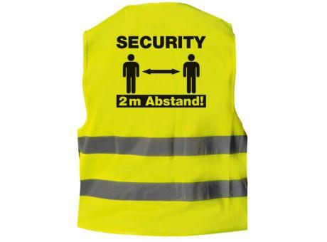 Warnweste Security 2 Meter Abstand - Mit eigenem Logo vorne