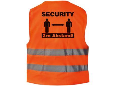 Warnweste Security 2 Meter Abstand - Mit eigenem Logo vorne