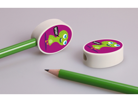 Aufsteck Radiergummi für Bleistifte, Oval, auf TPE Basis, kein PVC