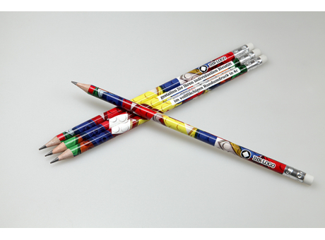 Bleistift inklusive 360° Folientransferdruck