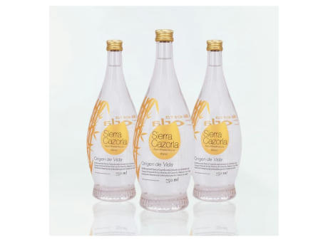 Botella de agua de cristal Cazorla gota