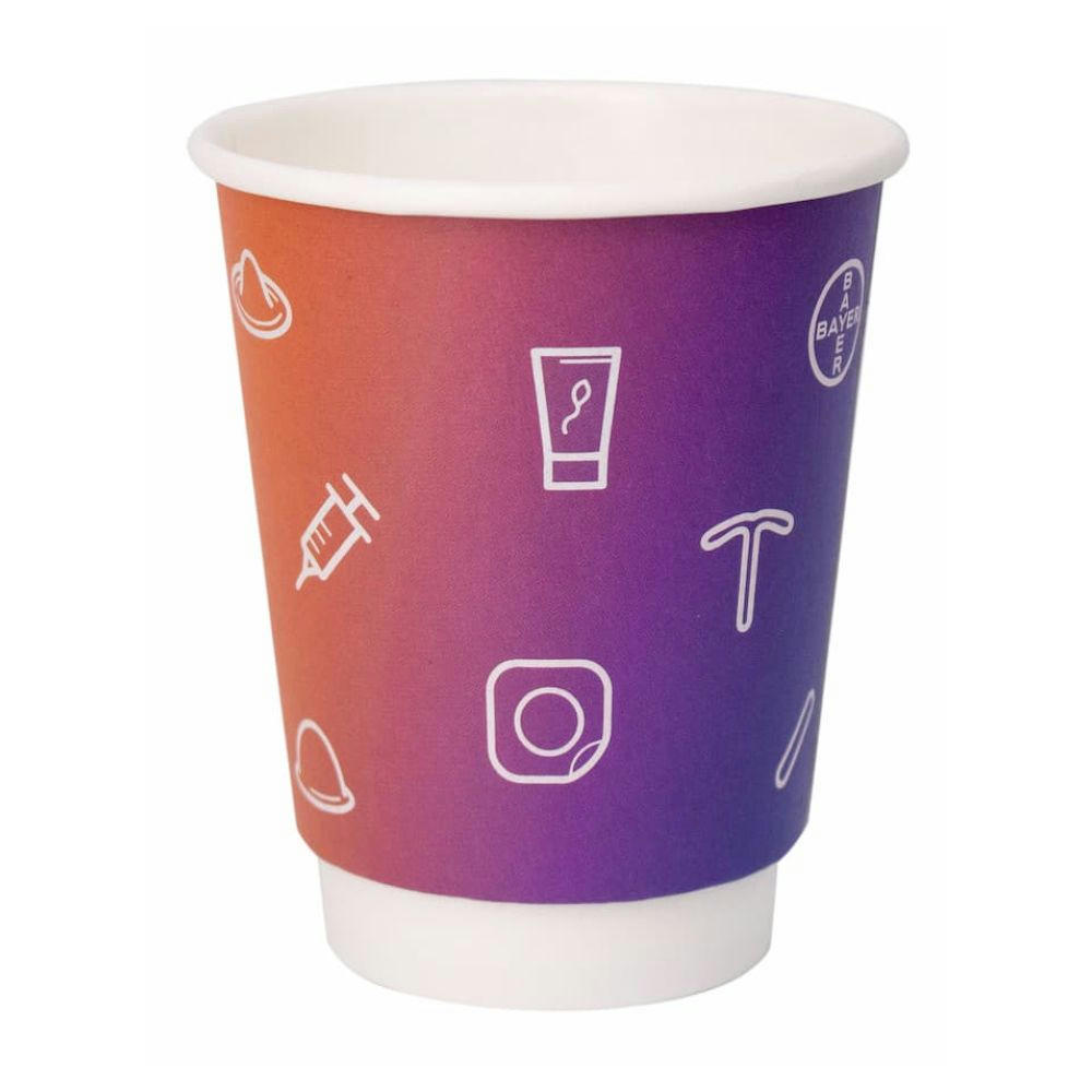 Vaso de cartón doble capa personalizado