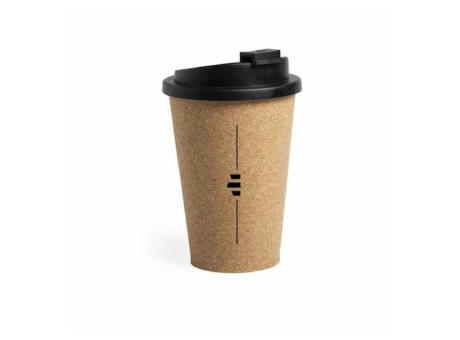 Vaso de corcho con tapa negra
