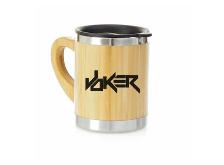Taza termica con bambu