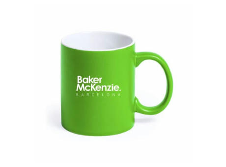 Taza de color interior blanco