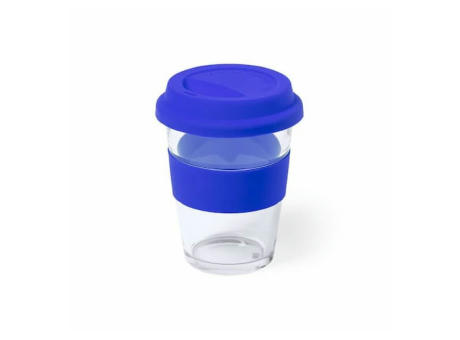 Vaso de cristal con silicona