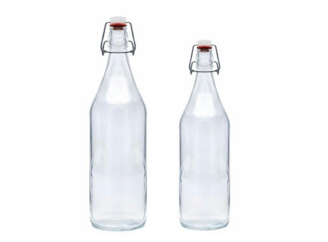 Botella de cristal con tapón mecánico