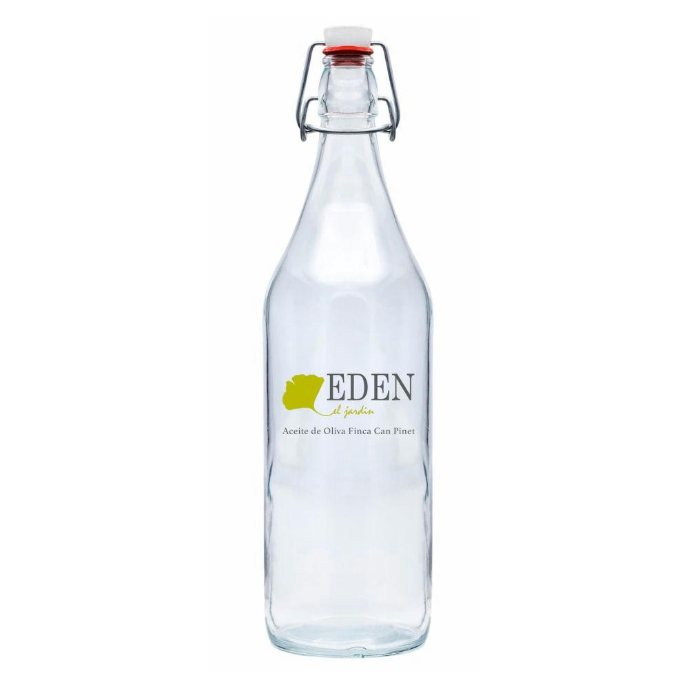 Botella de cristal con tapón mecánico