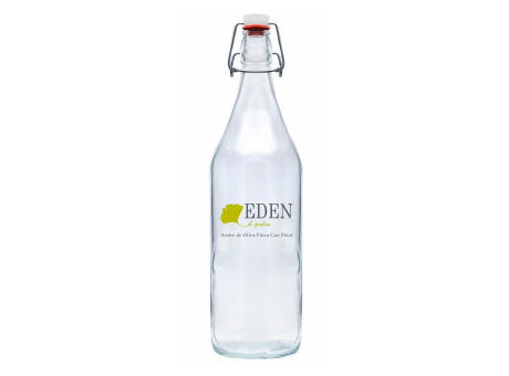 Botella de cristal con tapón mecánico