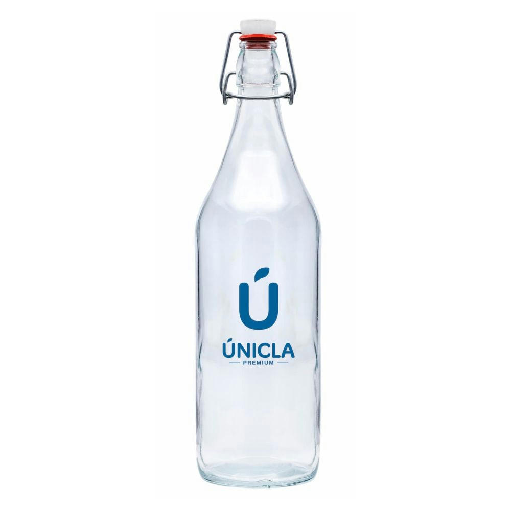 Botella de cristal con tapón mecánico