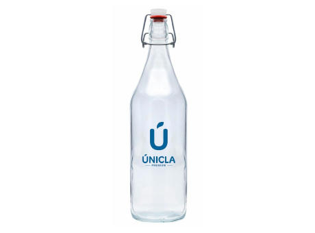 Botella de cristal con tapón mecánico