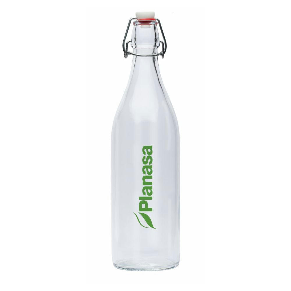 Botella de cristal con tapón mecánico