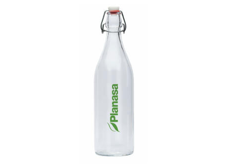 Botella de cristal con tapón mecánico