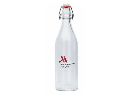 Botella de cristal con tapón mecánico