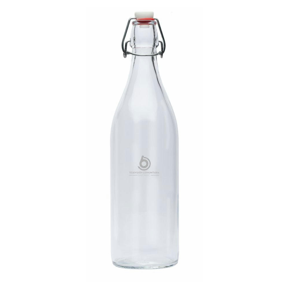 Botella de cristal con tapón mecánico