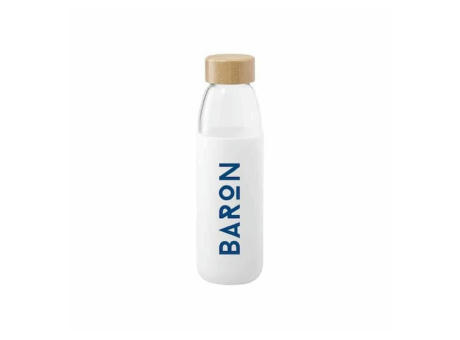 Botella de cristal con funda protectora