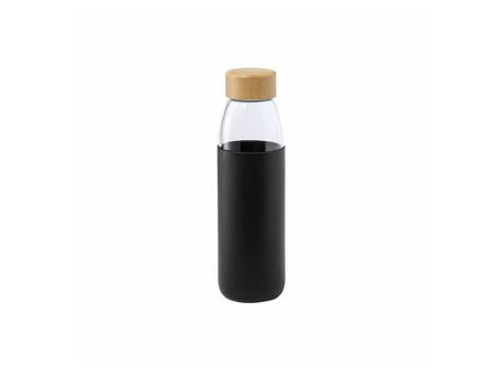 Botella de cristal con funda protectora