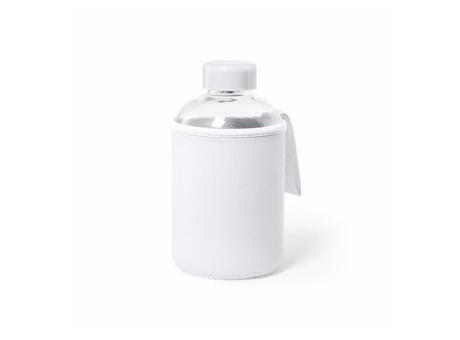 Botella de cristal con funda protectora