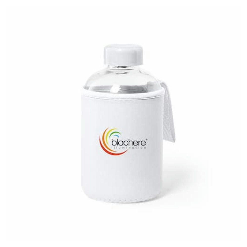 Botella de cristal con funda protectora
