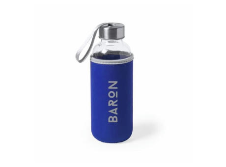 Botella de cristal con funda protectora