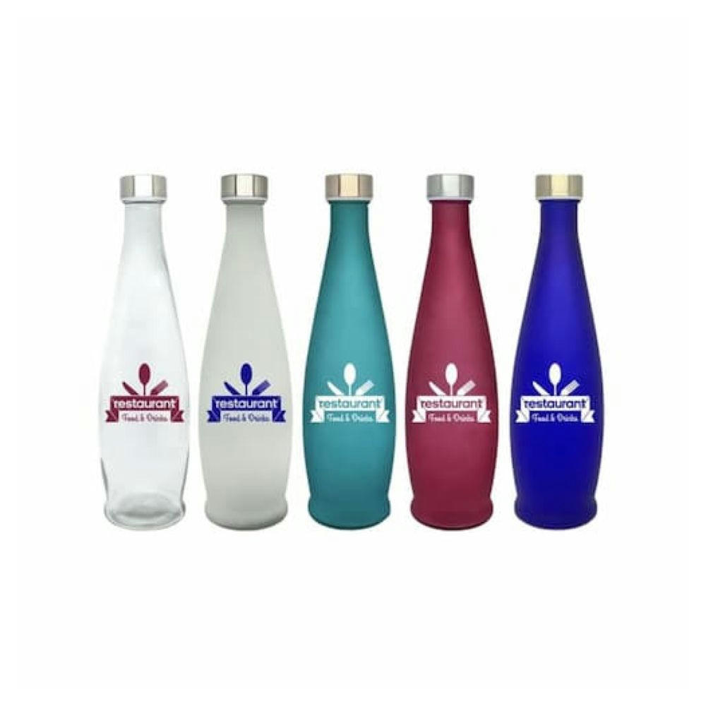 Botella de cristal de colores