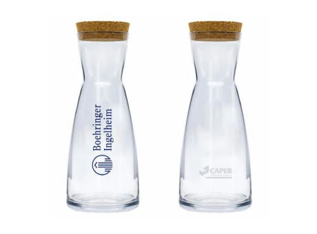Botella de cristal boca ancha