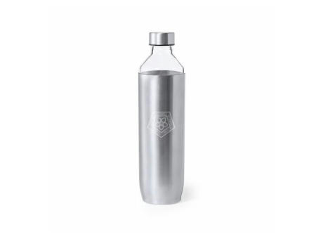 Botella de cristal con funda protectora