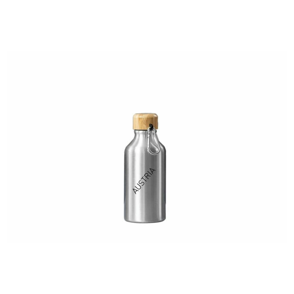 Bidon metalico tapon bambu