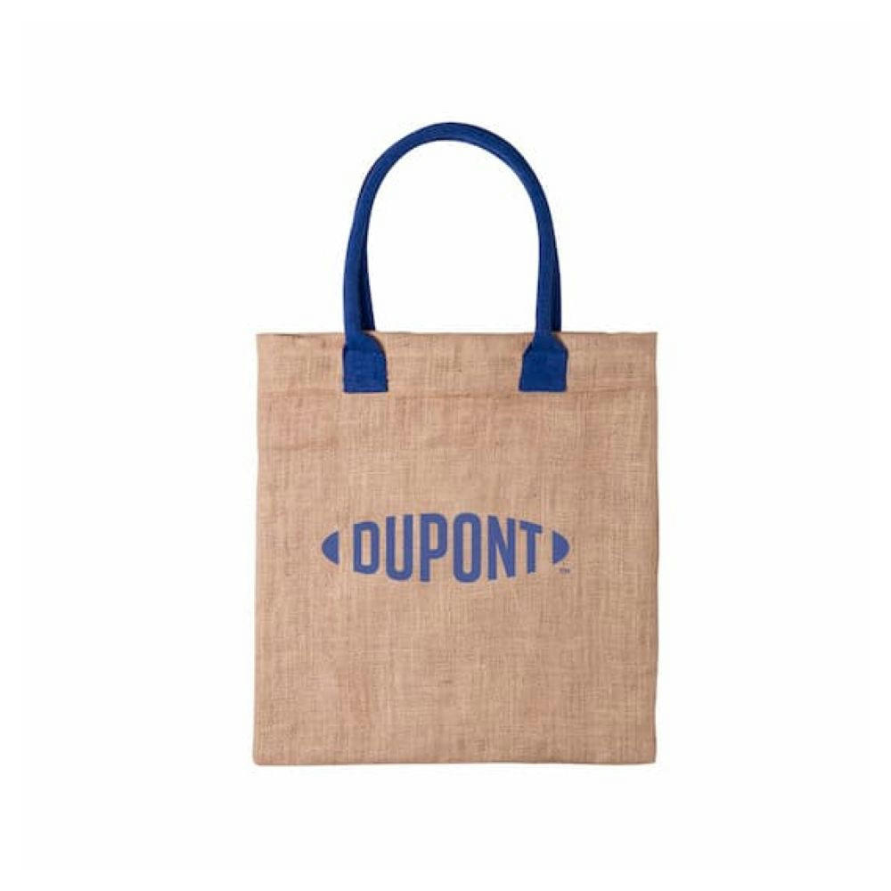 Bolsa de yute con asa de colores