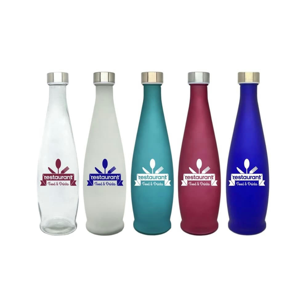 Botella de cristal de colores