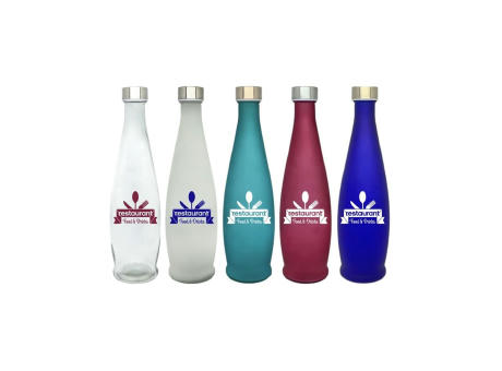 Botella de cristal de colores