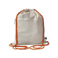 Fairtrade Baumwollrucksack Toni, Kordelfarbe orange