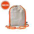 Fairtrade Baumwollrucksack Toni, Kordelfarbe neon orange