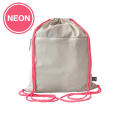 Fairtrade Baumwollrucksack Toni, Kordelfarbe neon pink