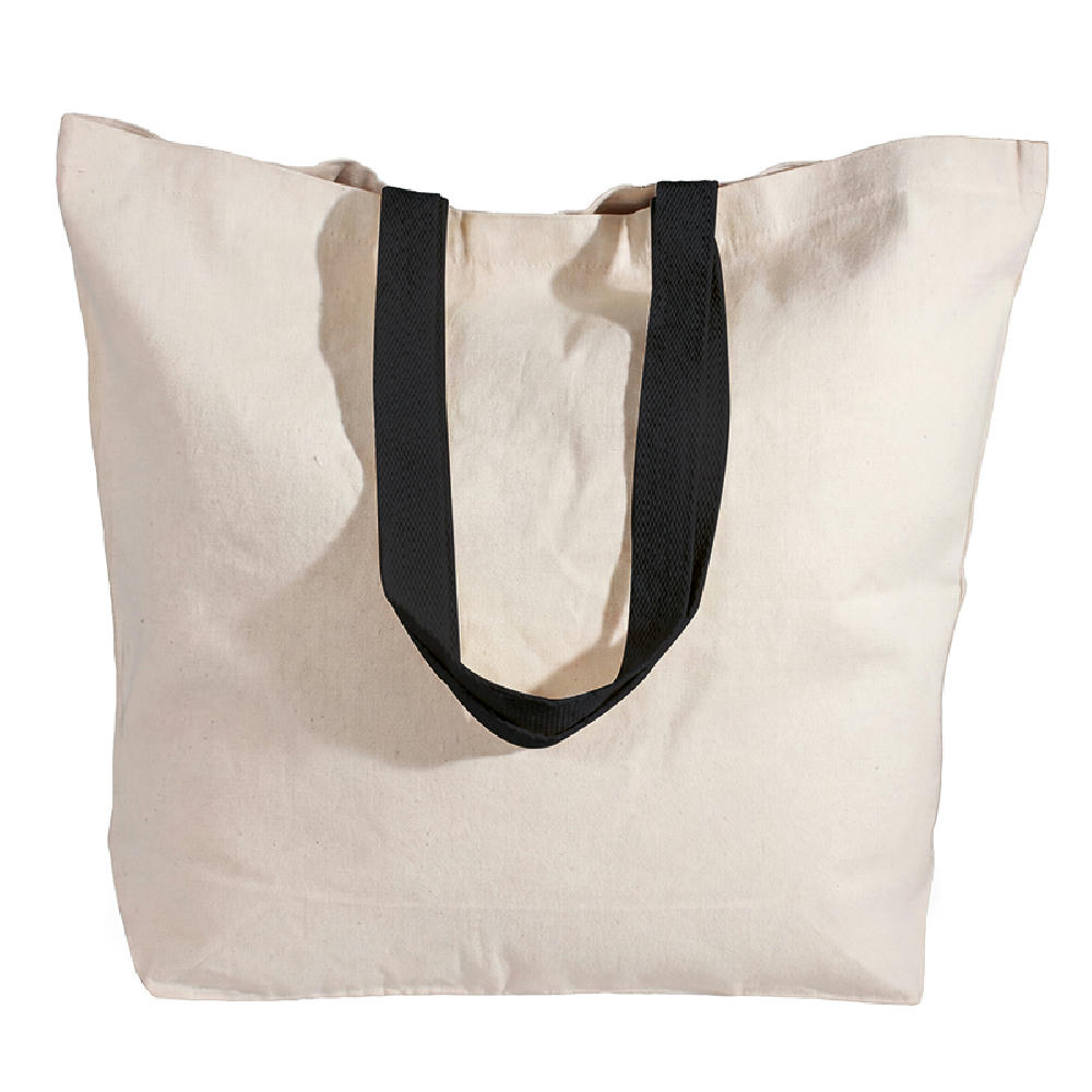 Shopper Baumwolltasche *Antje* nature mit schwarzen Henkeln