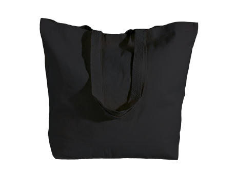 Shopper Baumwolltasche *Antje* schwarz mit schwarzen Henkeln