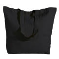 Shopper Baumwolltasche *Antje* schwarz mit schwarzen Henkeln